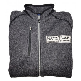 Hatzolah Sweater-Knit Zip Up Jacket - Grey